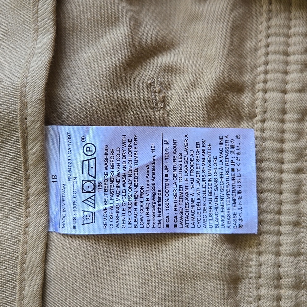 Banana Republic Tan Chinos Relaxed Fit Women's Size 18 - Picture 8 of 8